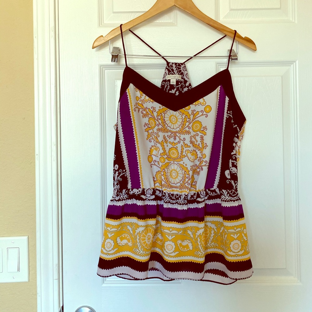 New York and Company Peplum Paisley Cami